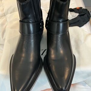 Zara Black Leather Men's Boots